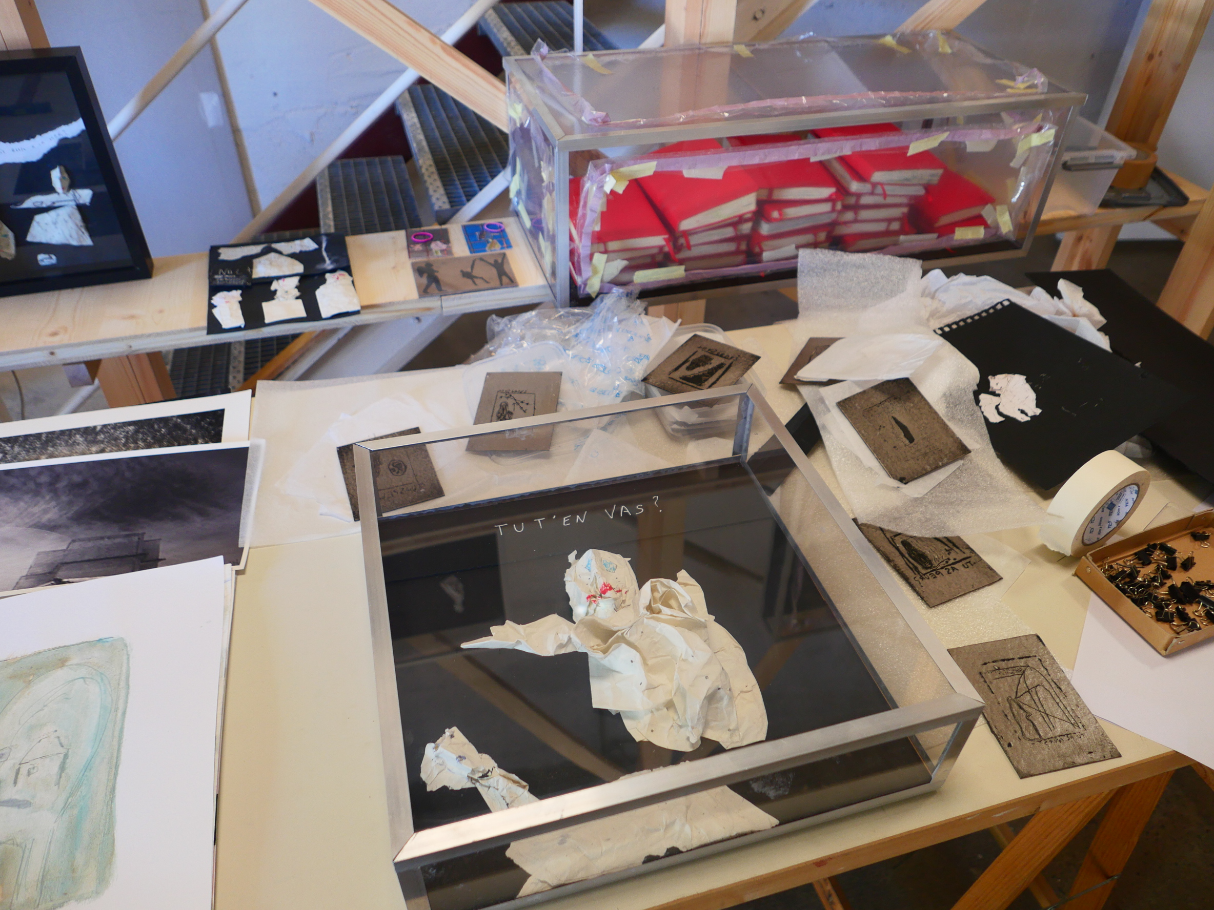 Travail en cours aux Ateliers Carbet